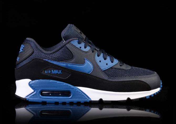 nike air max 90 essential black blue nike air max 90 essential black blue