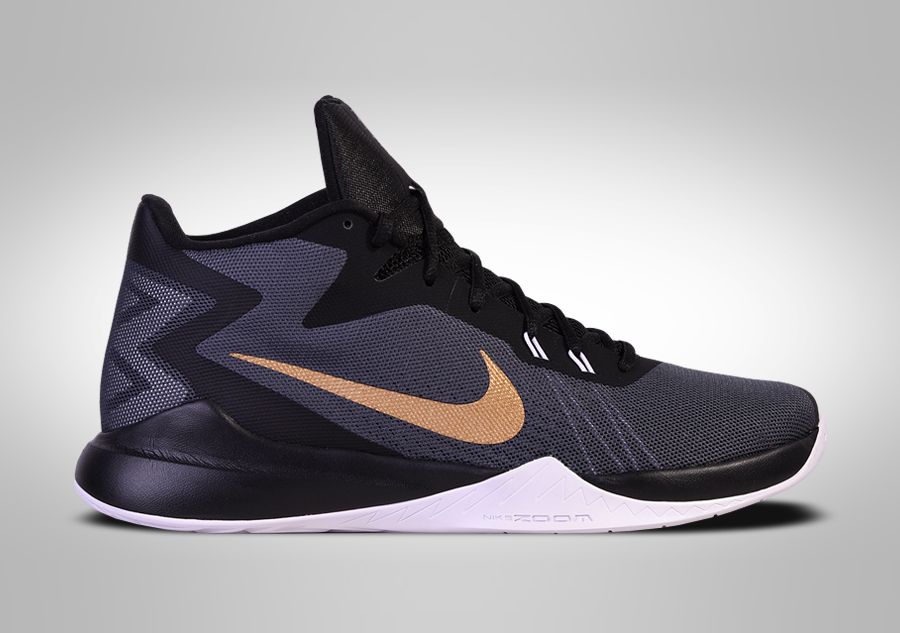nike zoom gold and black