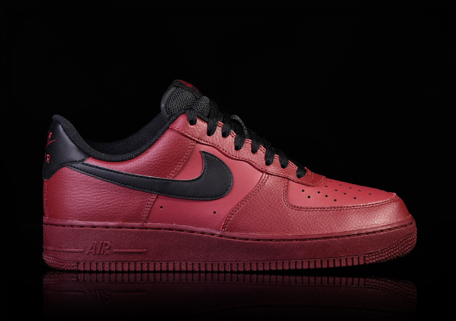 air force 1 07 red and black