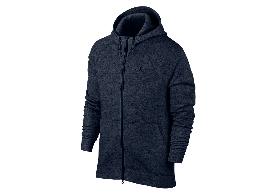 NIKE AIR JORDAN SPORTSWEAR WINGS FLEECE HOODIE OBSIDIAN HEATHER price 72.50 Basketzone
