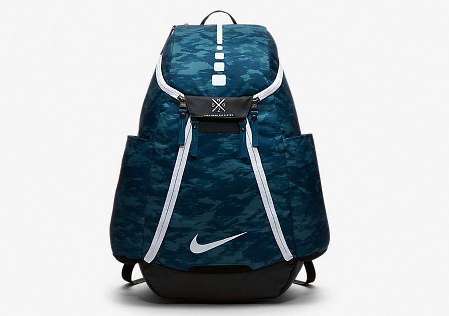 nike elite backpack blue and green