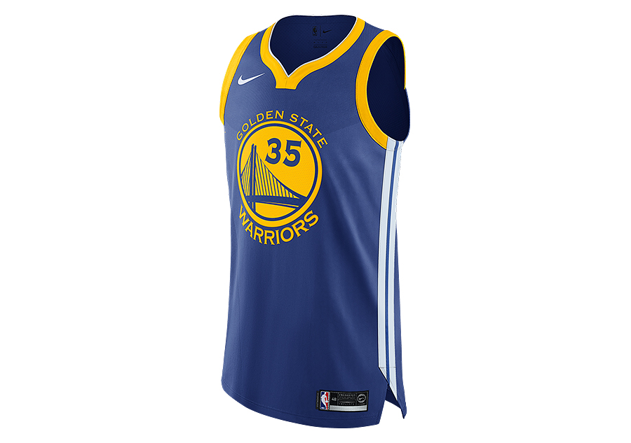 NIKE NBA GOLDEN STATE WARRIORS KEVIN DURANT AUTHENTIC JERSEY ROAD RUSH BLUE  price €109.00