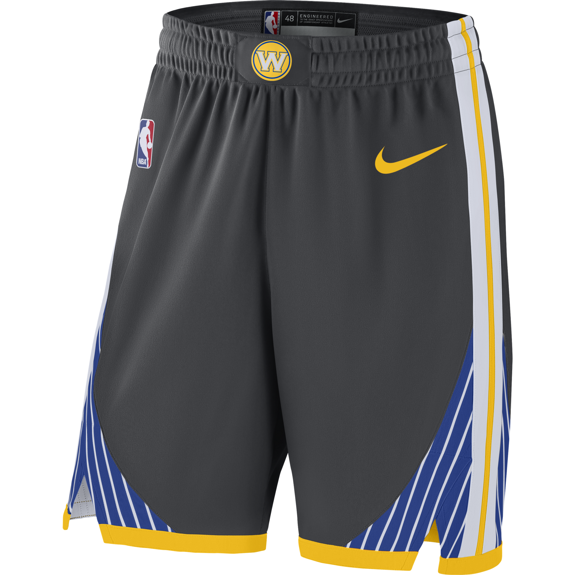 NIKE NBA GOLDEN STATE WARRIORS GSW AUTHENTIC SHORTS ANTHRACITE