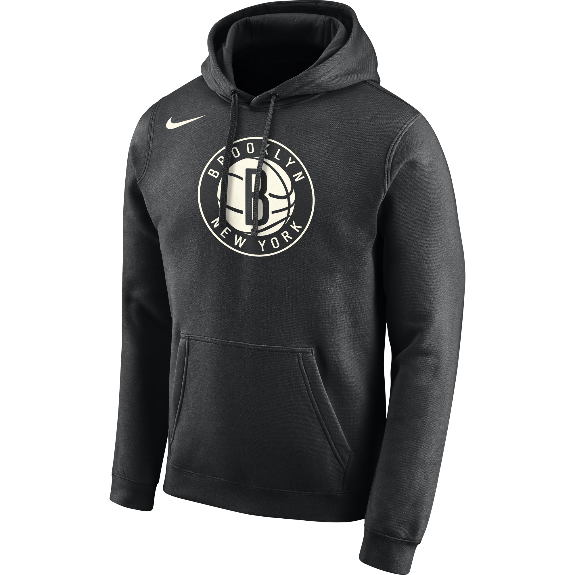 NIKE NBA BROOKLYN NETS LOGO HOODIE BLACK