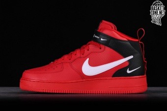 NIKE AIR FORCE 1 MID '07 LV8 UTILITY RED