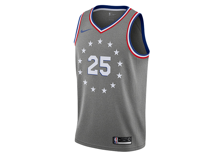 Nike Ben Simmons Philadelphia 76ers City Edition Swingman Jersey - Gray  (X-Large) : : Clothing & Accessories