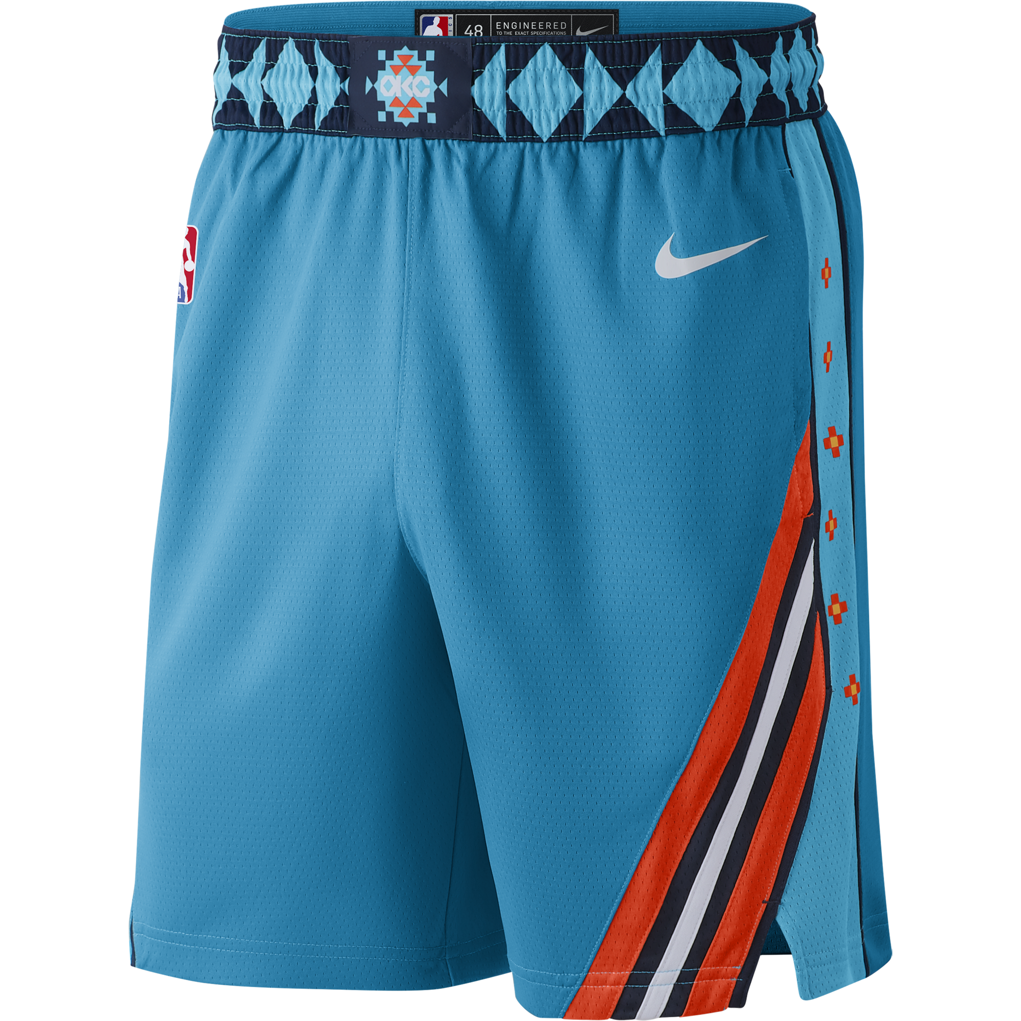 NIKE NBA OKLAHOMA CITY THUNDER SWINGMAN SHORTS TIDAL BLUE