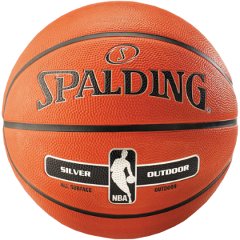 SPALDING NBA SILVER OUTDOOR (SIZE 5) ORANGE