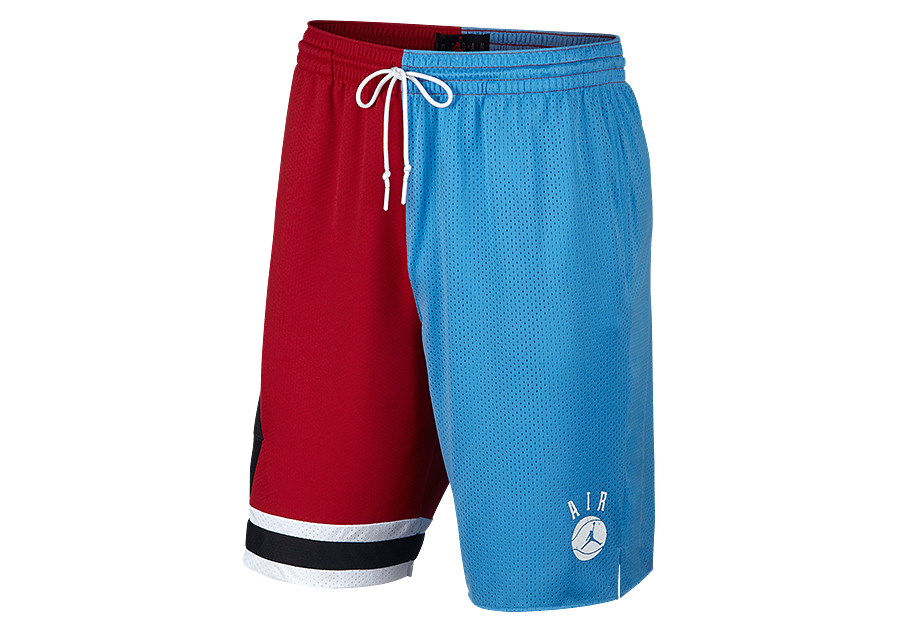 blue and red jordan shorts
