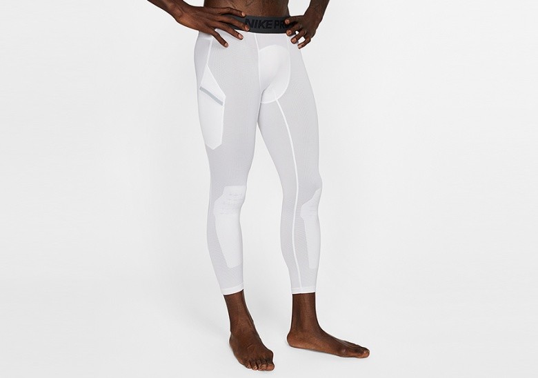 NIKE PRO Dri-FIT 3/4 BASKETBALL TIGHTS WHITE