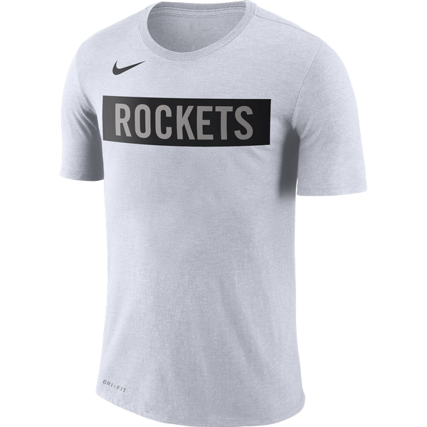 NIKE NBA HOUSTON ROCKETS LOGO DRI-FIT TEE WHITE