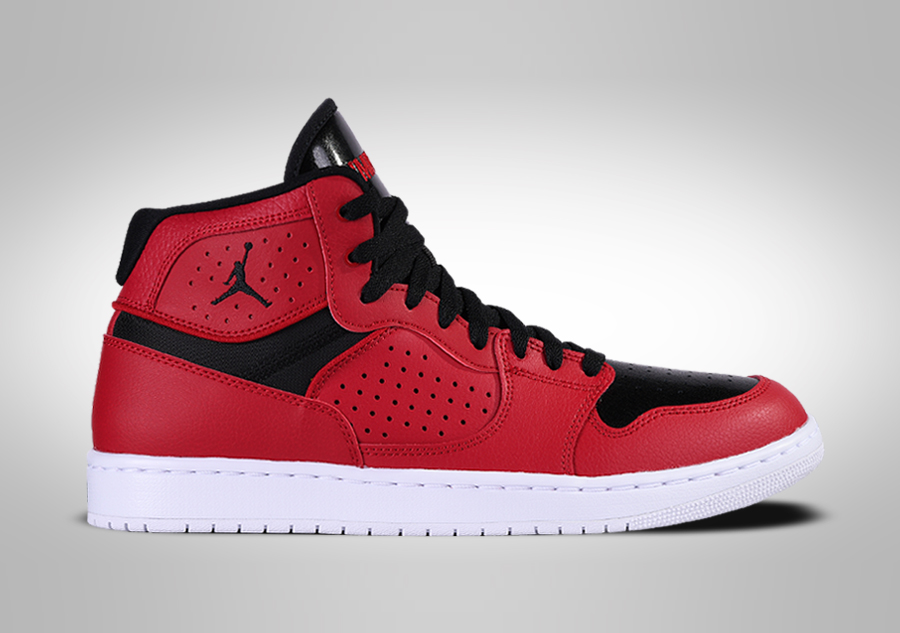 jordan access black gym red white