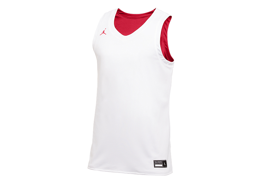 NIKE AIR JORDAN PRACTISE REVERSIBLE JERSEY WHITE SCARLET price €35.00 ...