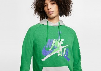 green air jordan hoodie