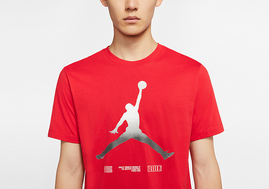 jordan red tee