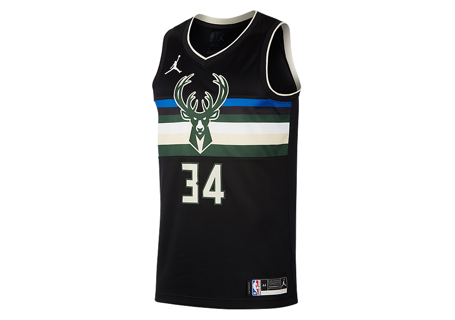 Men's Milwaukee Bucks Giannis Antetokounmpo #34 Black Dri-FIT Swingman  Jersey