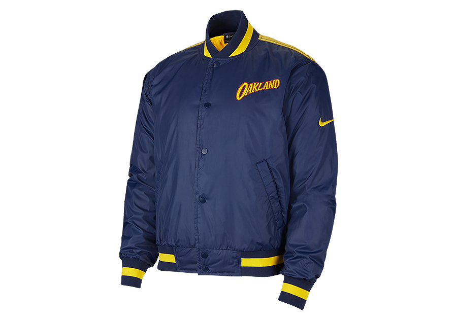Nike Golden State Warriors Blue 2020/21 City Edition Courtside Full-Snap Jacket Size: Large