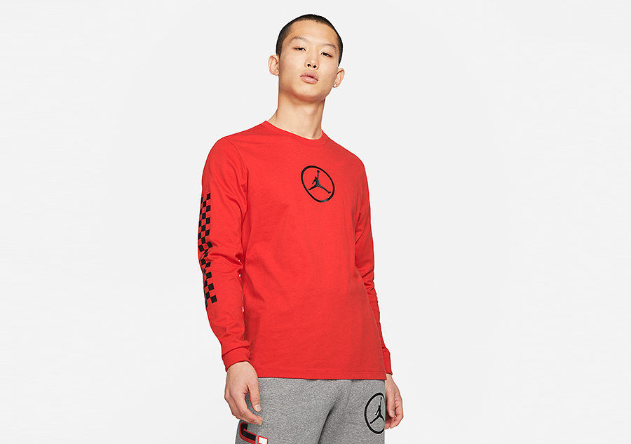 Jordan long sleeve red best sale