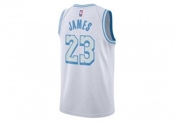 Youth Nike LeBron James White Los Angeles Lakers Swingman Jersey - City Edition Size: Large