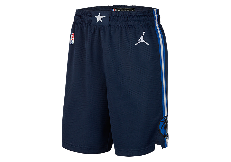 Dallas Mavericks Shorts Mens Large Blue Black Stretch NBA Net Dri  Basketball