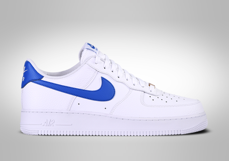 white and royal blue nike