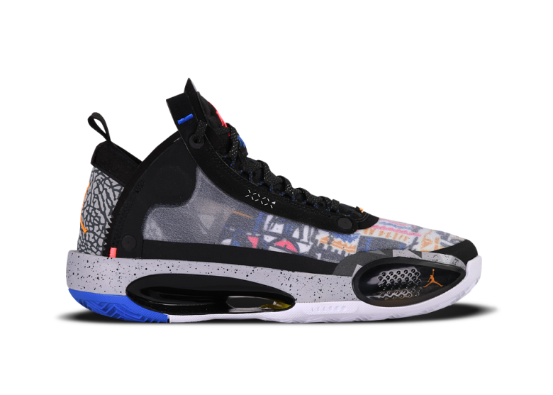 NIKE AIR JORDAN 34 LOW GS BLACK LASER ORANGE ZION WILLIAMS