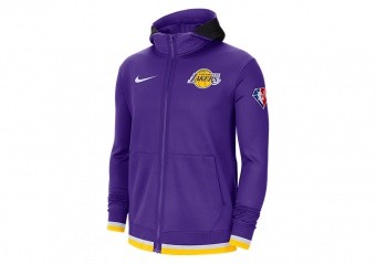 Los Angeles Lakers NIKE NBA Black Showtime Full-Zip Hoodie Jacket  Men's SMALL