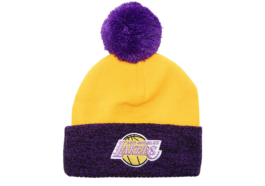 Lakers pom beanie 2025