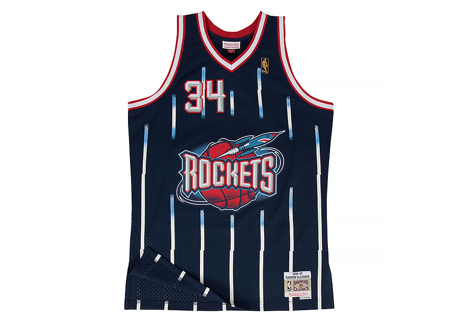 Mitchell & Ness Houston Rockets Hakeem Olajuwon #34 NBA Jersey Navy