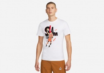 NIKE AIR JORDAN GAME 5 CREW TEE WHITE