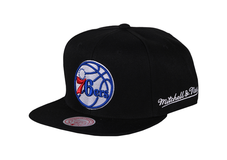 MITCHELL & NESS ENGLISH DROPBACK SNAPBACK NBA PHILADELPHIA 76ERS