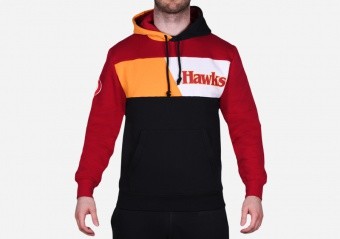 MITCHELL & NESS COLOR BLOCKED FLEECE HOODIE ATLANTA HAWKS