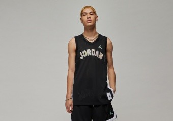 NIKE AIR JORDAN SPORT DNA MESH JERSEY BLACK