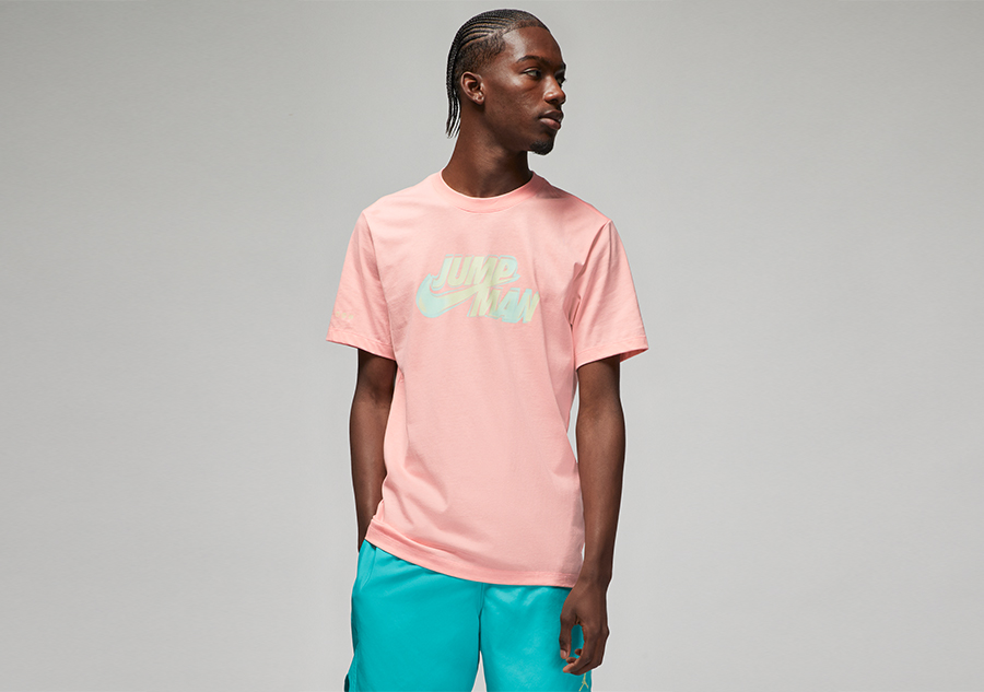 NIKE AIR JORDAN JUMPMAN GRAPHIC TEE BLEACHED CORAL price 37.50